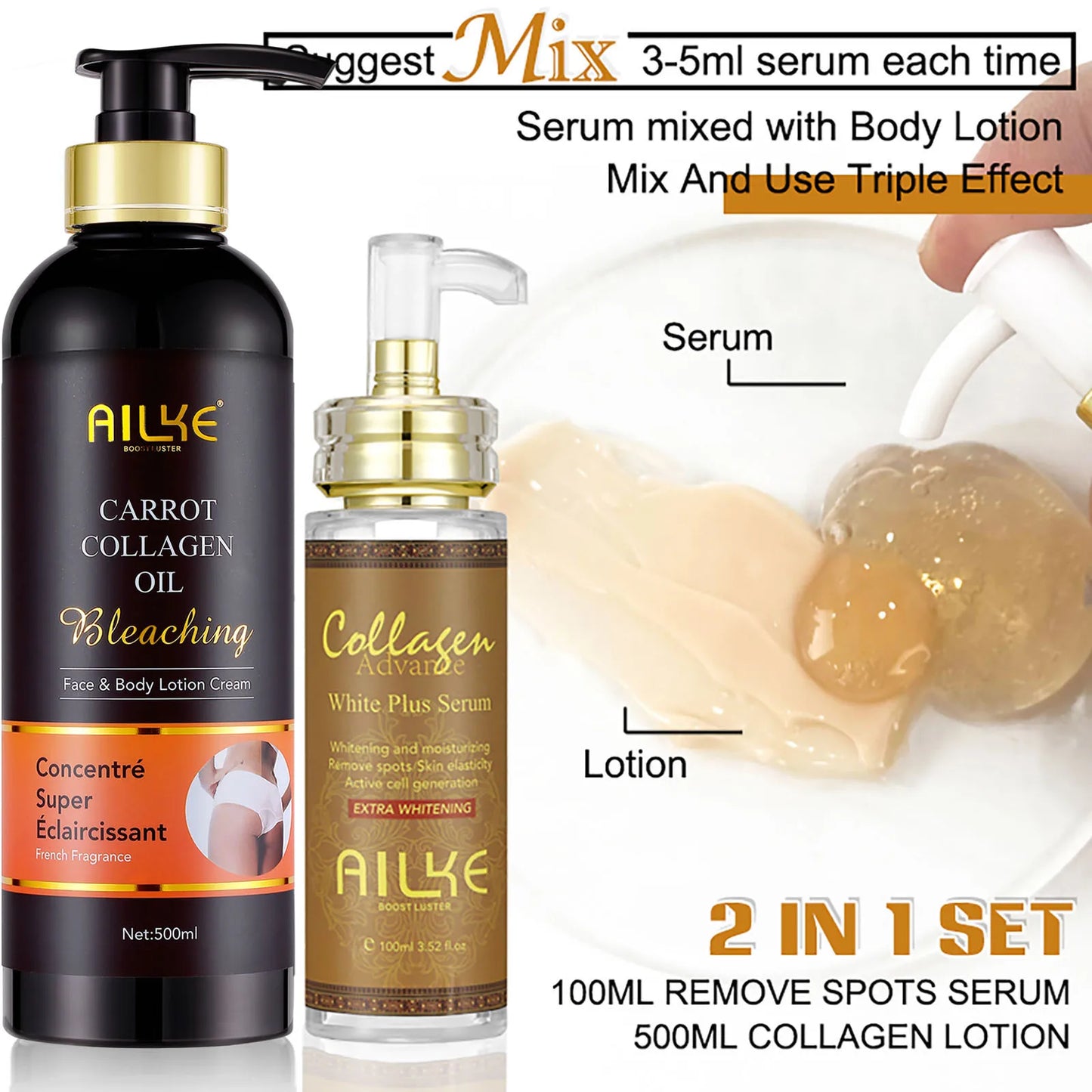 AILKE Collagen 5-in-1 Skin Care Set, Restore Skin Elasticity,
