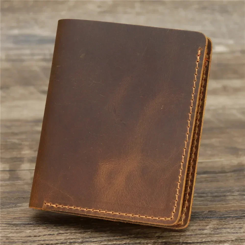 Genuine Leather Crazy Horse Wallet With Card Holder