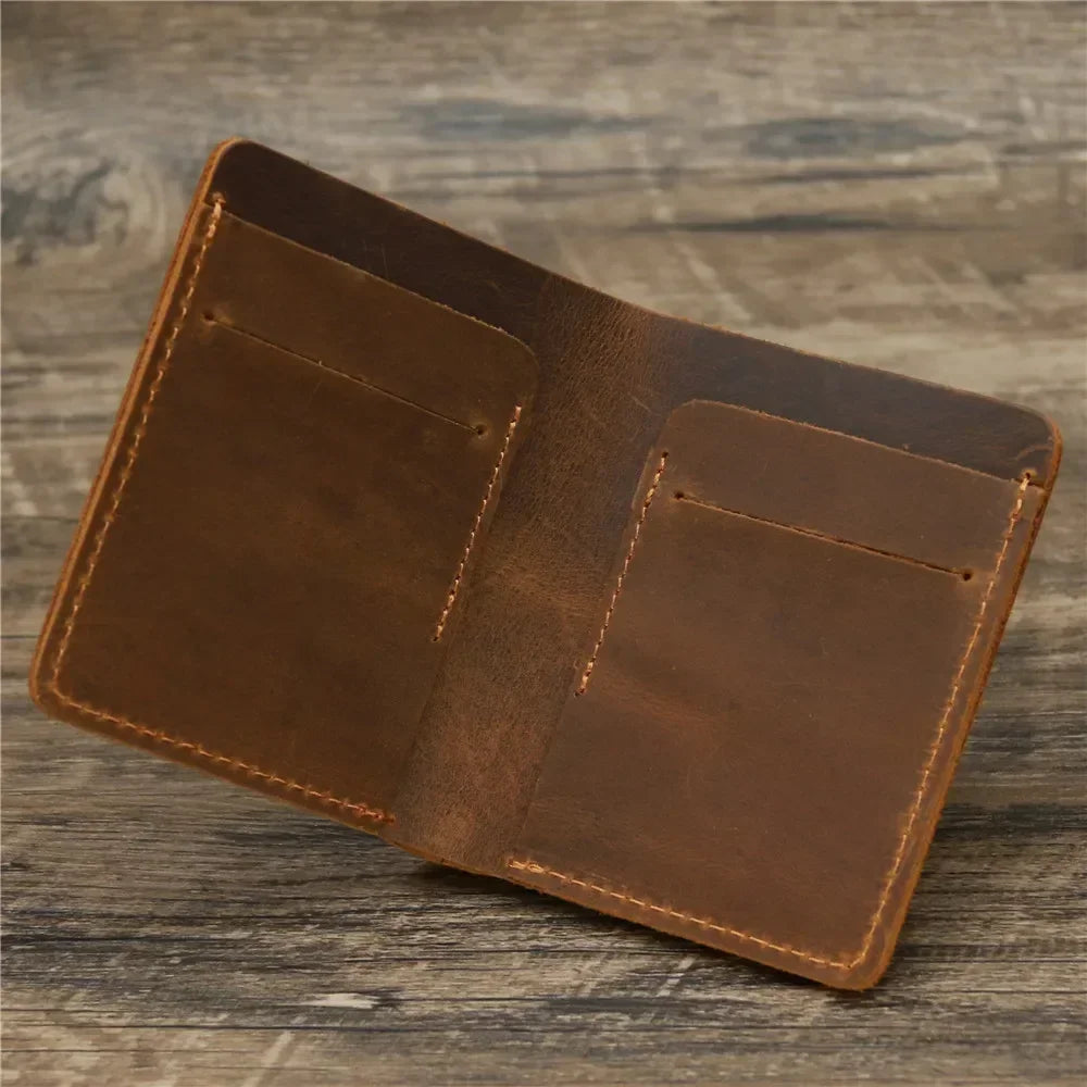 Genuine Leather Crazy Horse Wallet With Card Holder