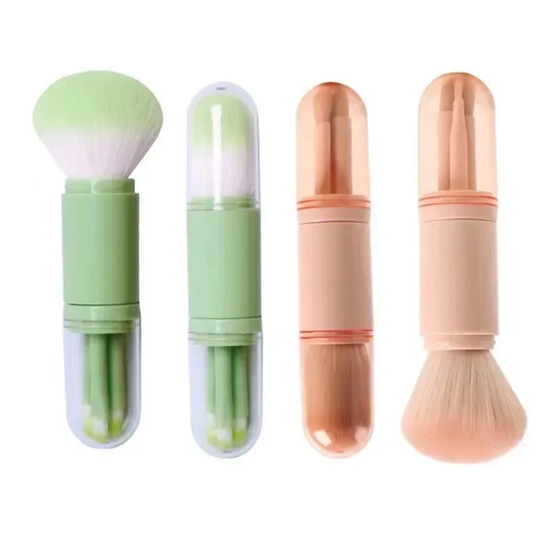 Telescopic 4 In 1 Makeup Brush Set Portable Travel Kit
