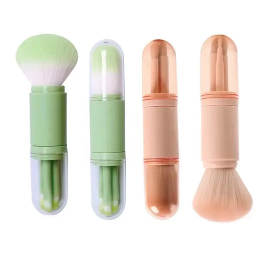 Telescopic 4 In 1 Makeup Brush Set Portable Travel Kit