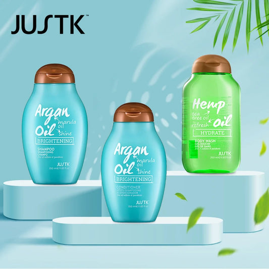 3 Pack Justk Shampoo and Conditioner and Body Wash Set,