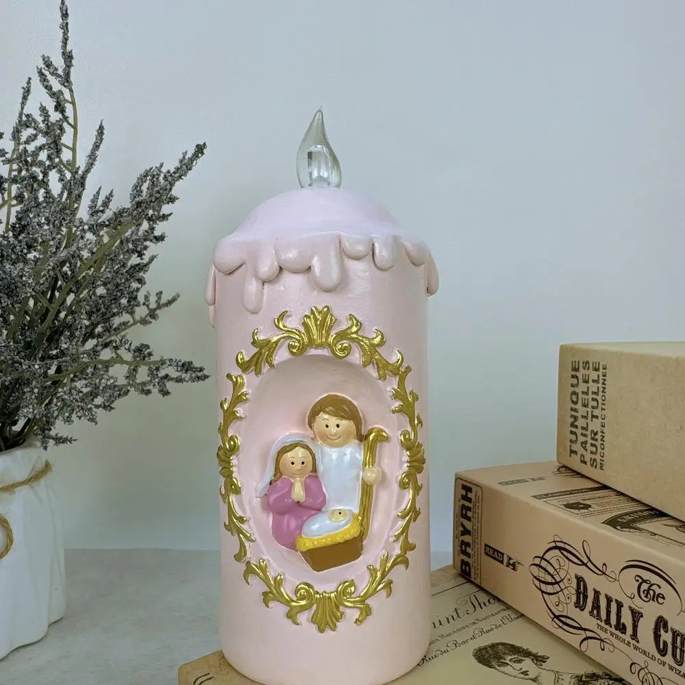 Christmas Flameless Jesus Nightlight Candle For Home