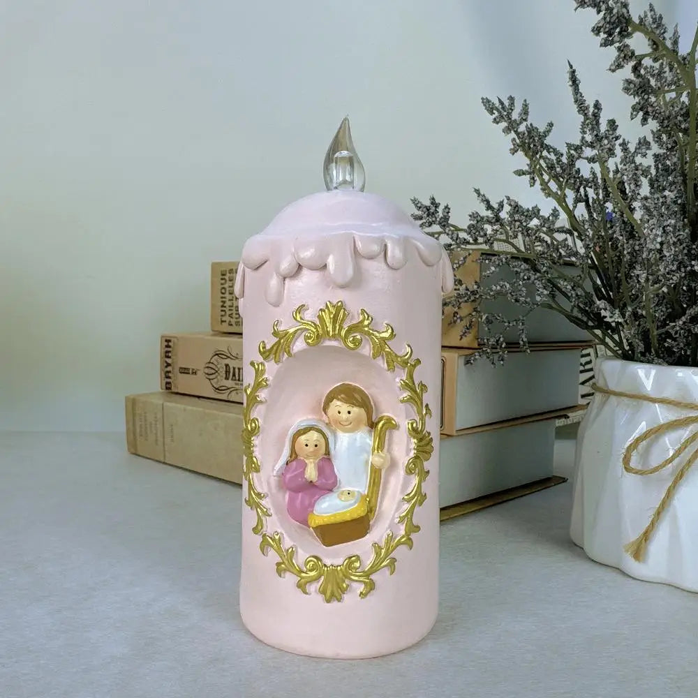 Christmas Flameless Jesus Nightlight Candle For Home