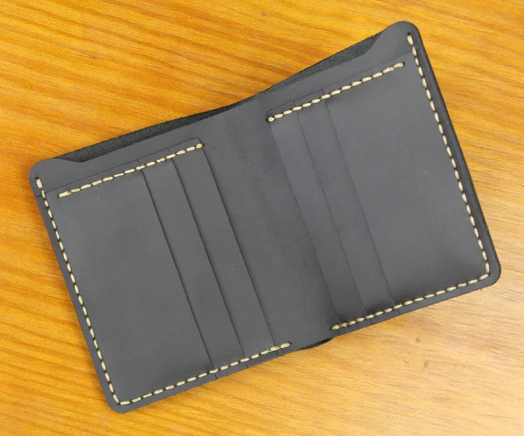 Vintage Crazy Horse Genuine Leather Wallet For Men