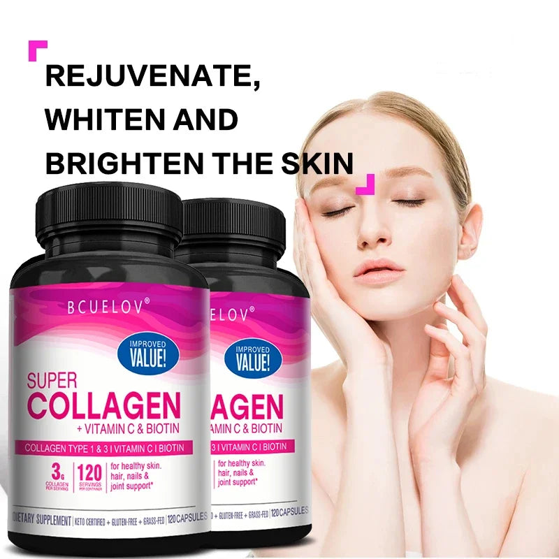 Collagen + Vitamin C plus Biotin, Anti-Aging Support,