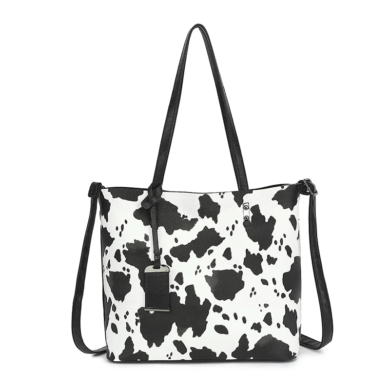 Cow Print Tote Bag for Women Western Purse Boho