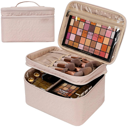 Travel Makeup Bag Women, Cosmetic Case,