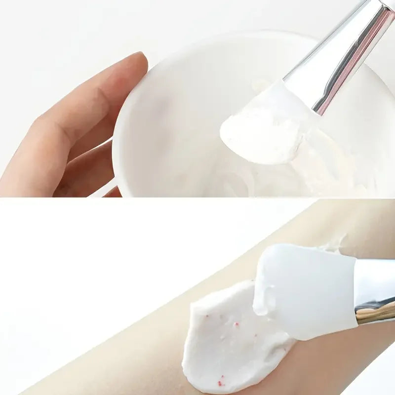 Face Mask Brush Double Ended Raccoon Hair Nylon Handle