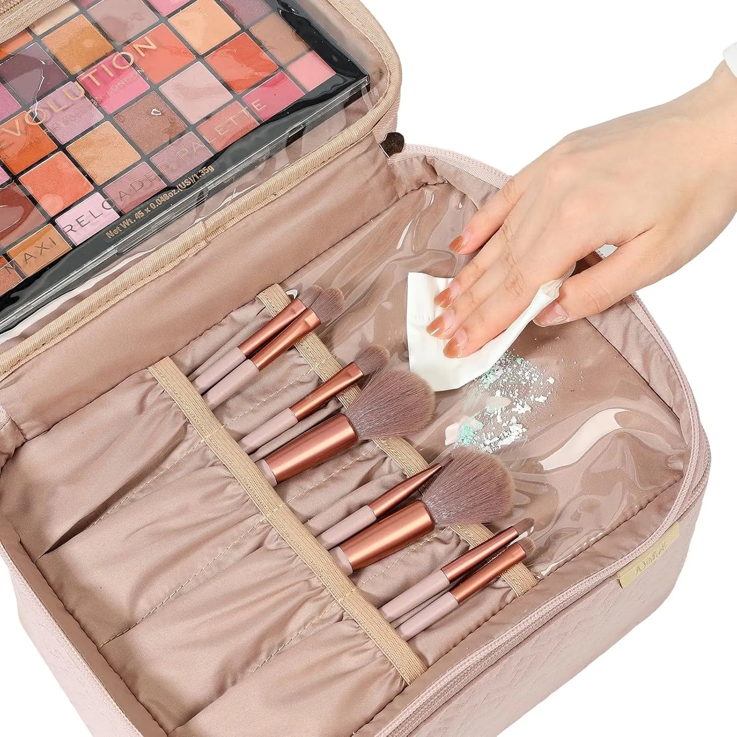 Travel Makeup Bag Women, Cosmetic Case,