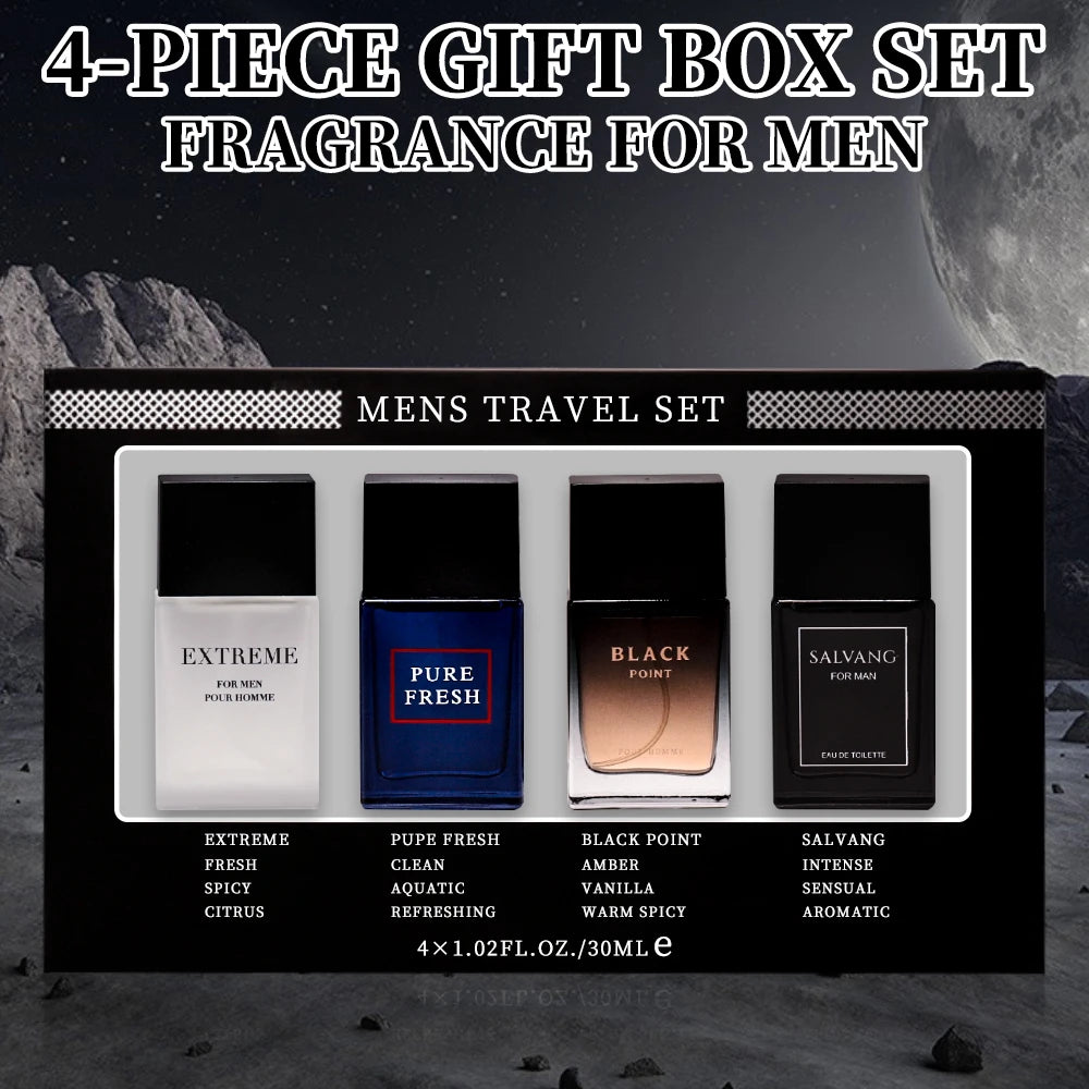 Men's Eau De Toilette Spray Gift Box 4-Piece Set