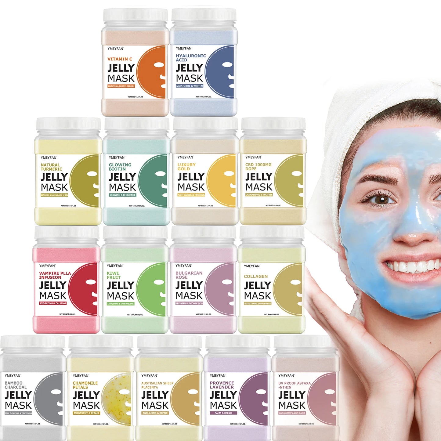 15/10/5PCS Jelly Face Mask Powder for Facials