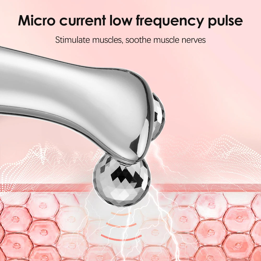 EMS Pulse Face Roller Massager Chin Reducer