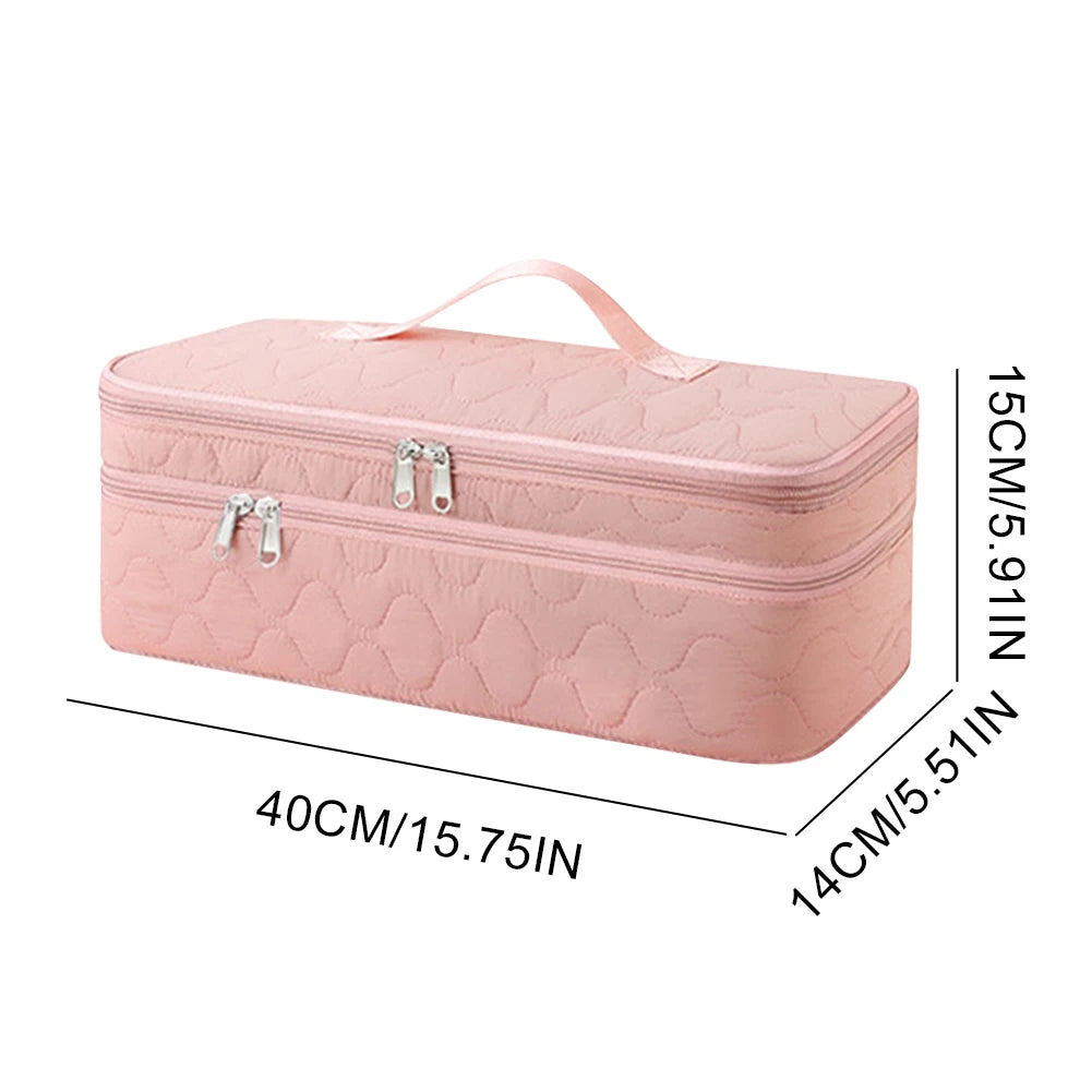 Double-Layer Travel Carrying Case Hair Tools Travel Bag