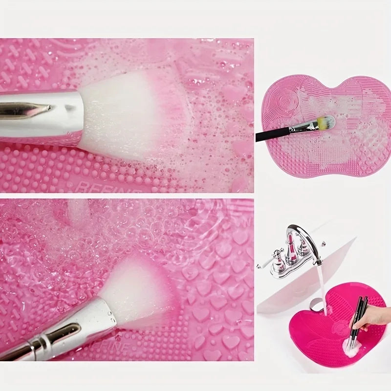 Hign-concerned Apple Silicone Makeup Brush Cleaning Pad