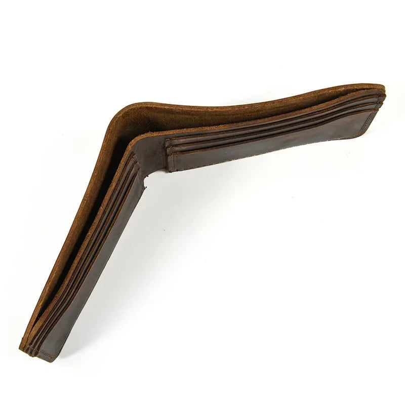 Genuine Leather Short Wallet Card Holder For Men Premium