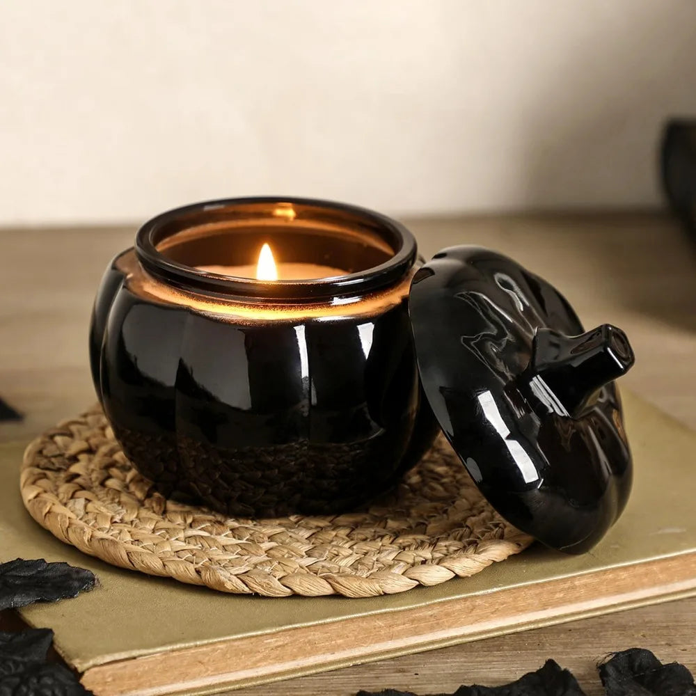 Container Fall Pumpkin Shaped Candle Vanilla Pumpkin Spice