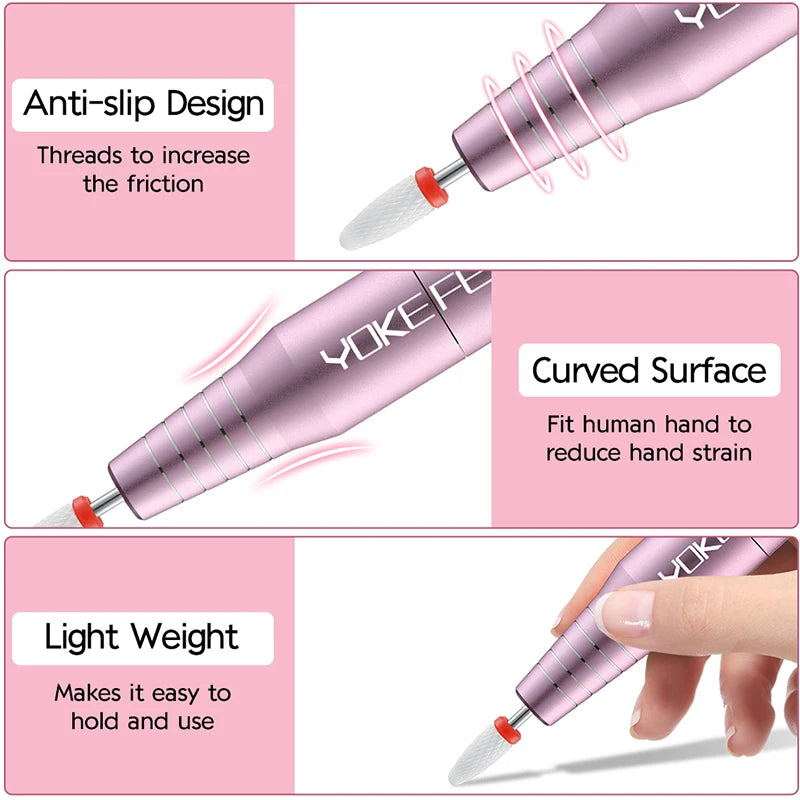 30000RPM USB Nail Drill Machine For Acrylic Nail Gel t