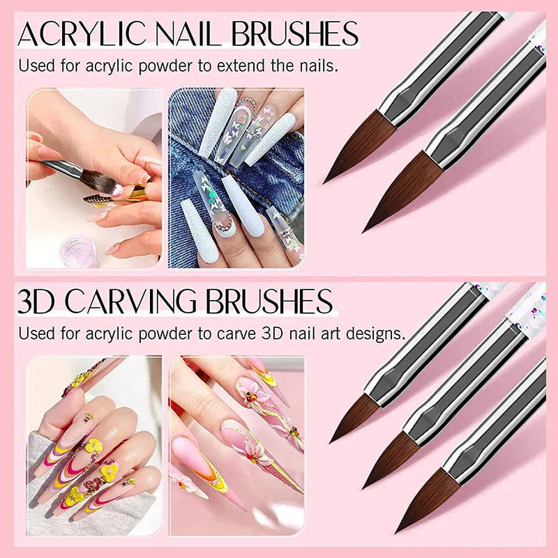 Nail Art Brush Design Tip Painting Drawing Carving Dotting Pen