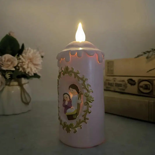 Christmas Flameless Jesus Nightlight Candle For Home
