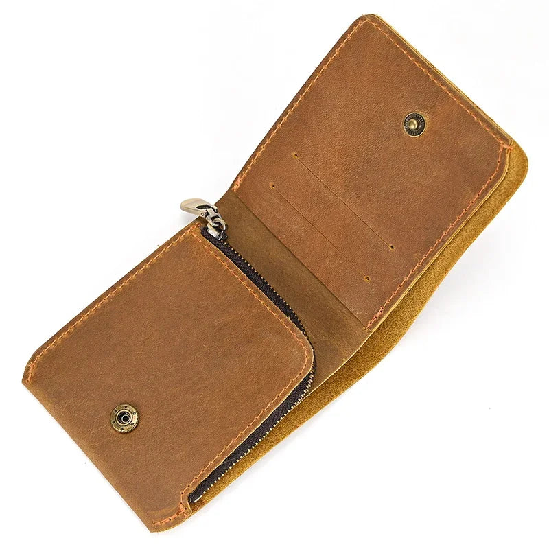 Genuine Leather Short Wallet Card Holder For Men Premium
