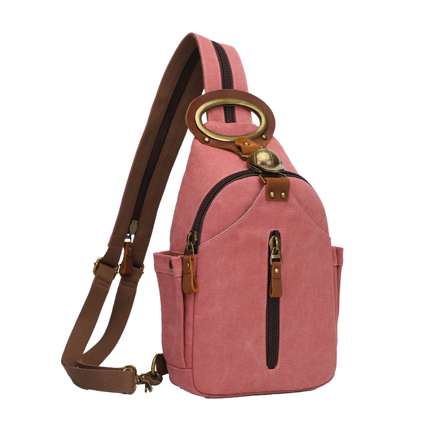 KouLi Buir Canvas Sling bag,Small Crossbody Backpack,Convertible