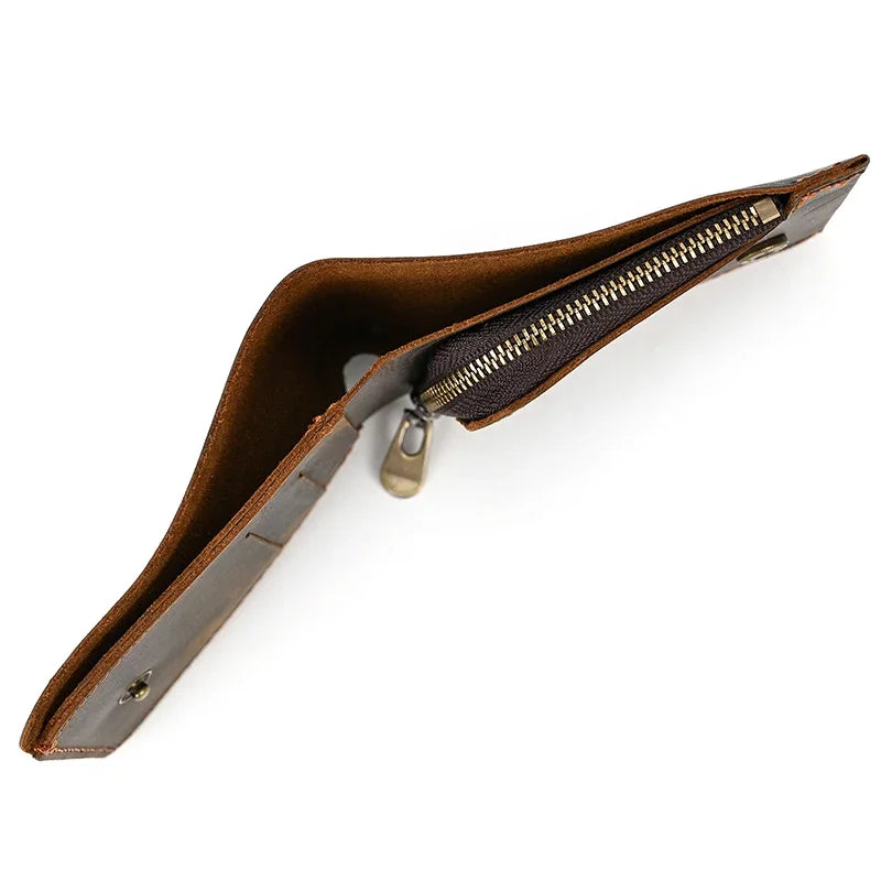 Genuine Leather Short Wallet Card Holder For Men Premium