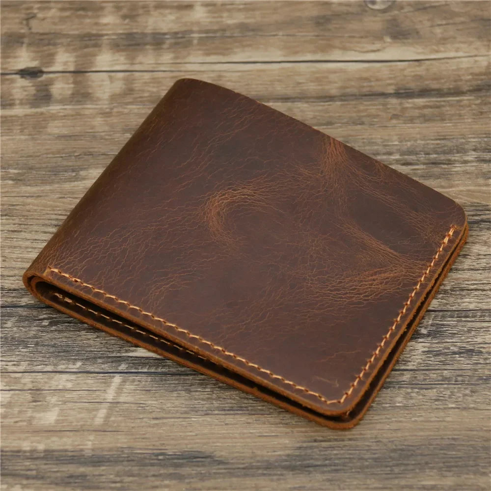 Genuine Leather Crazy Horse Wallet With Card Holder