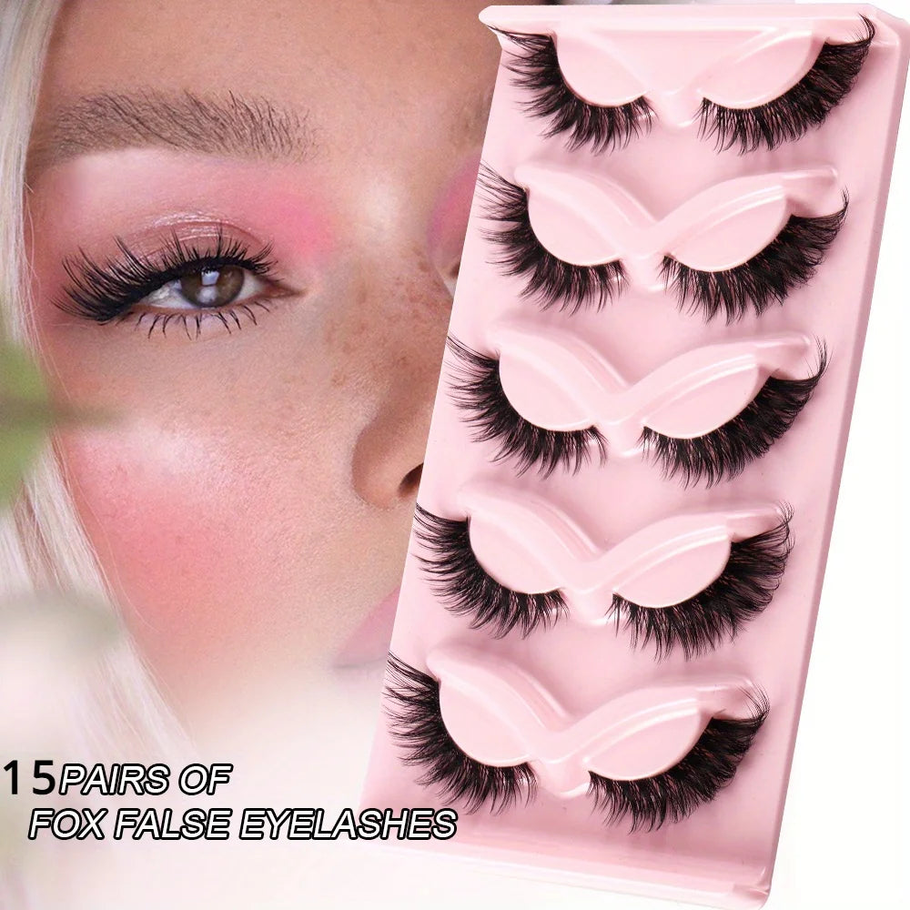 3Boxes(15Pairs) Cat Eye Lashes