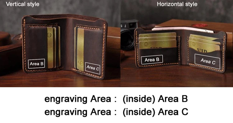 Vintage Crazy Horse Genuine Leather Wallet For Men