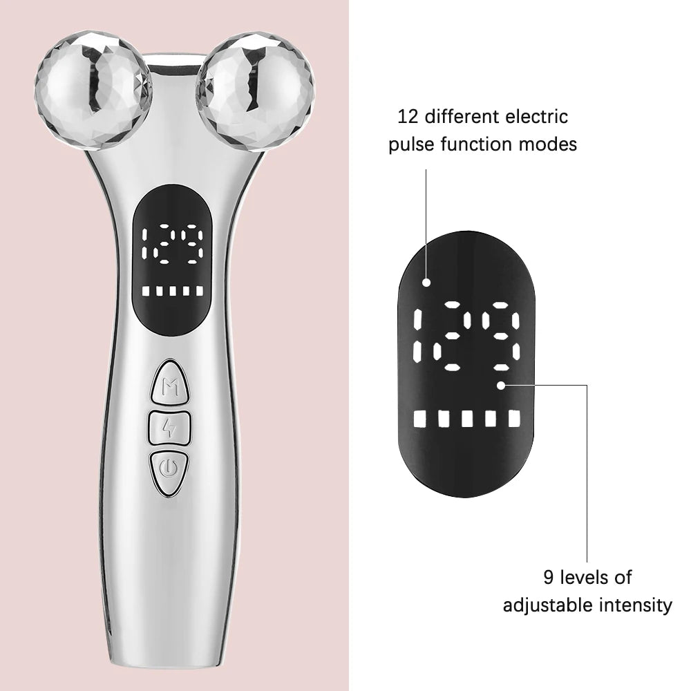 EMS Pulse Face Roller Massager Chin Reducer