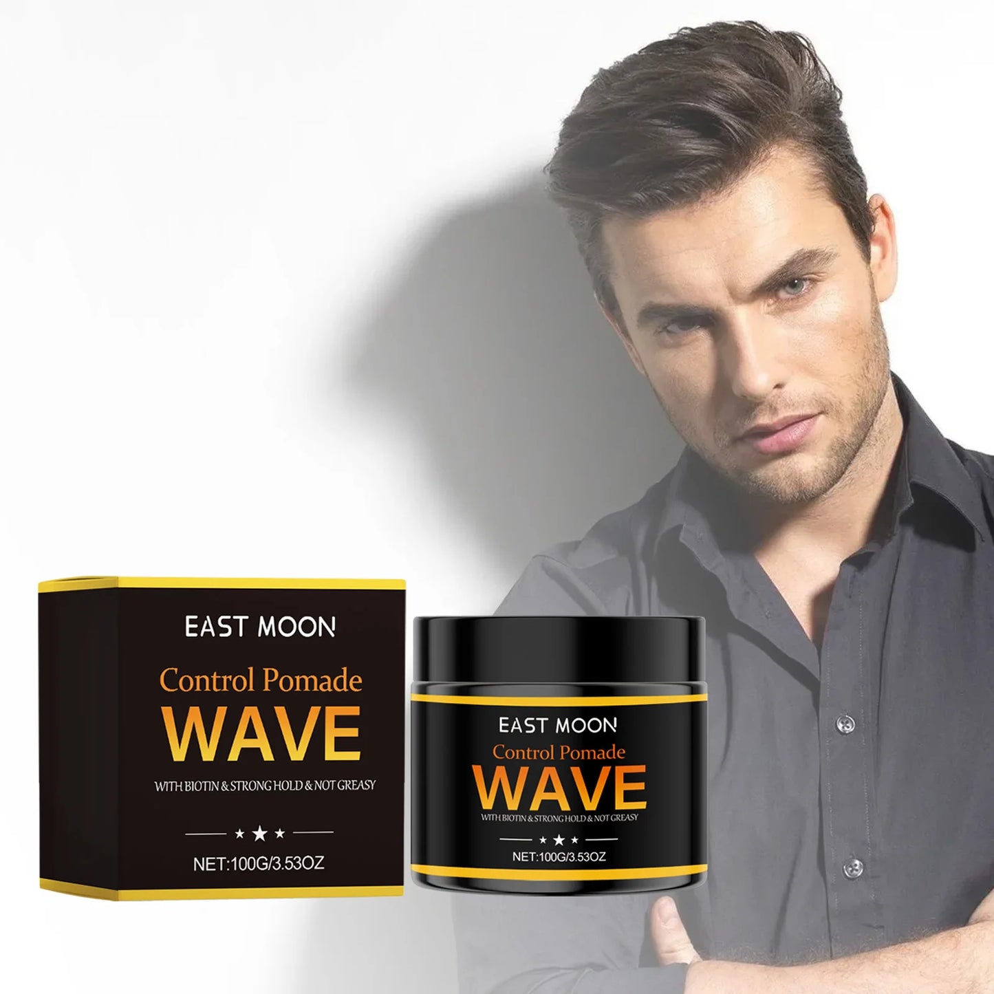 New Wholesale Men's Exclusive Non Greasy Super Strong Styling Hair Wax Oil Head And Back Naturally Fluffy And Long-lasting Shape