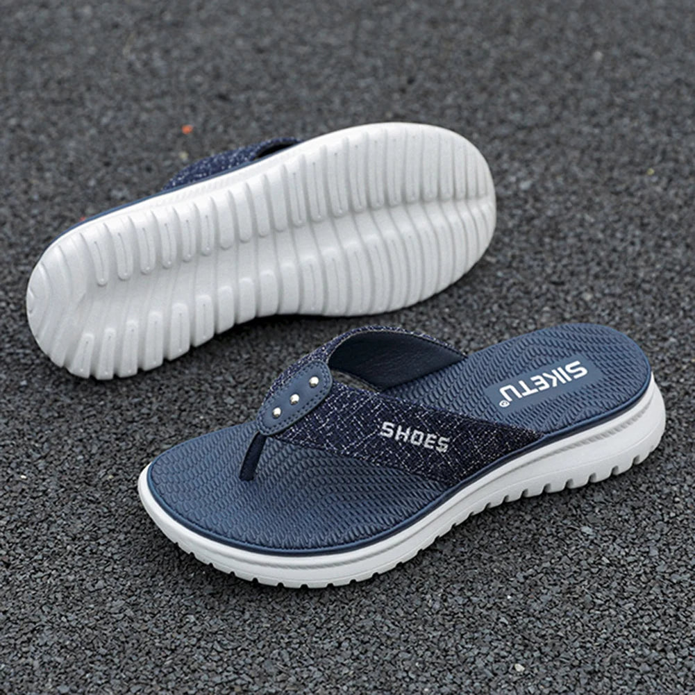 Womens Wedge Sandals Comfortable Thong Slippers