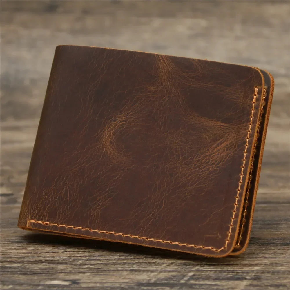 Genuine Leather Crazy Horse Wallet With Card Holder