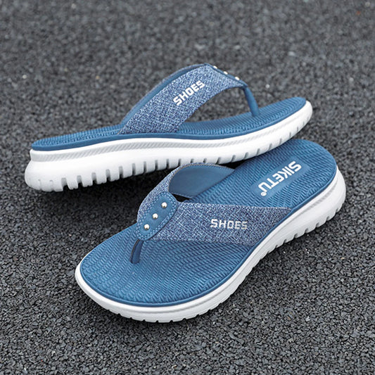 Womens Wedge Sandals Comfortable Thong Slippers