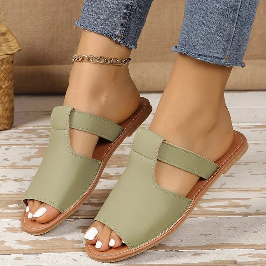 2024 Summer Slippers Women Flat Luxury Outdoor Beach Flip Flops
