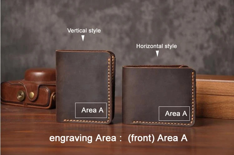 Vintage Crazy Horse Genuine Leather Wallet For Men