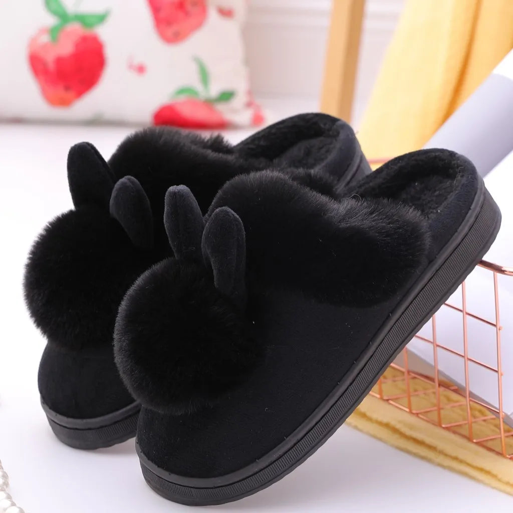 Winter Warm Home Fur Slippers Womens Indoor Home